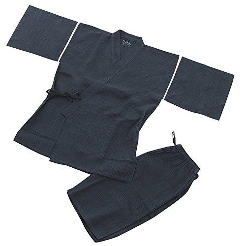 Edoten Original Discharge Style Cotton 100% Kimono Jimbei 705 L Navy Japanesque Triskele