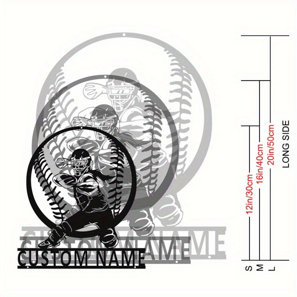 Metal Wall Art Softball Player Gift Personalized Dorm Decor Custom Sign Wall Sculpture