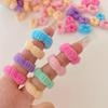 100 Pezzi/Scatola Mini Carini Fasce per Capelli da Bambina Colorati Elastici per Capelli per Bambini Scrunchies Elastici in Gomma per Accessori Capelli da Bambina