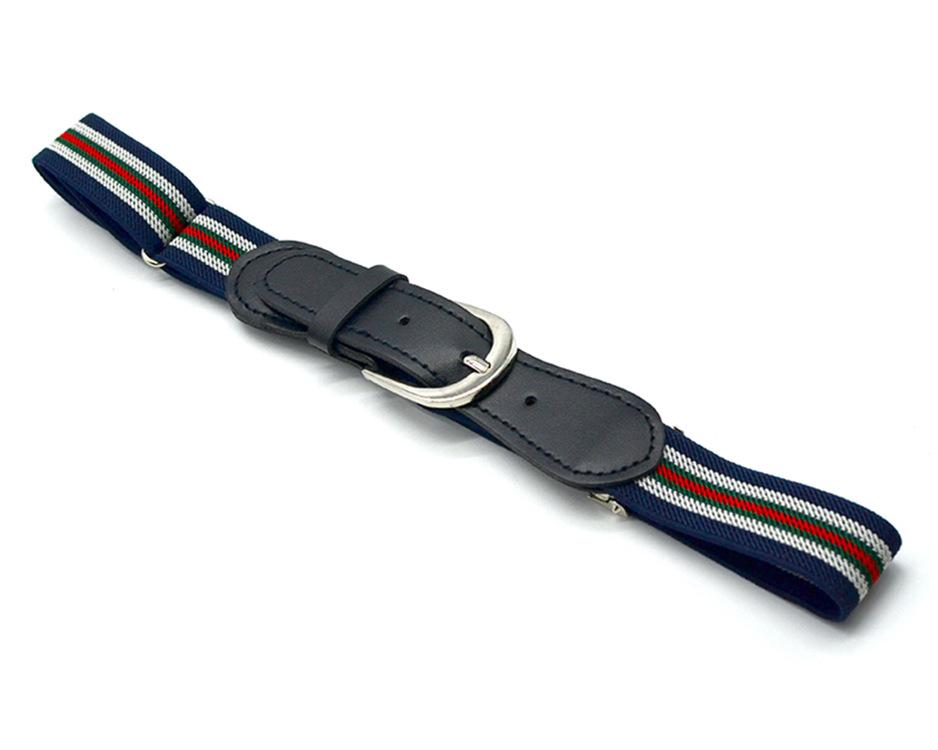 Casual Striped Children'S Belt, Male And Female Baby Belt, Elastic Belt, Primary School Boy Belt Military Training