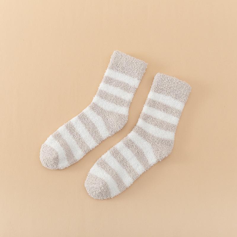 Male Winter Add Velvet To Thicken Fashionable New Home Floor In Tube Socks