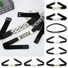 Ladies Elastic Silver Metal Gold Chain Belt Stretch Cummerbunds Waist Belts Riem Waistband