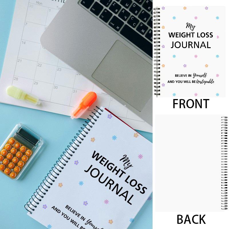 Spiral-Bound Weight Loss Journal & Fitness Planner Daily & Weekly Meal Tracker Step-By-Step Diet Plan Motivational Goal Tracker