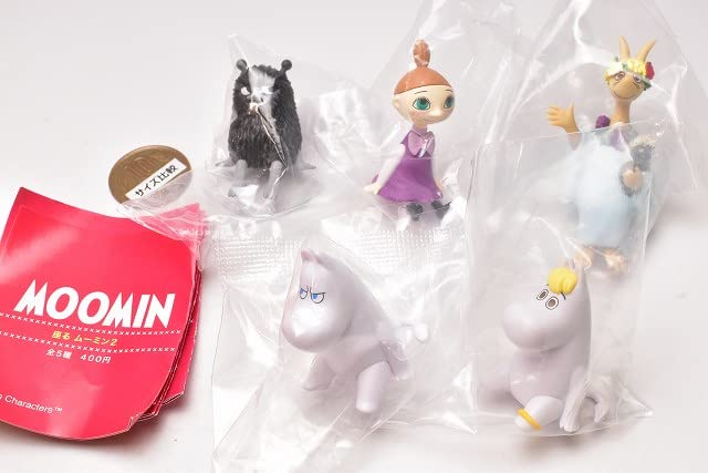 Sedící Mumínek 2 z 5 Gacha Kapslová Hračka [Sada] (Kompletní)]