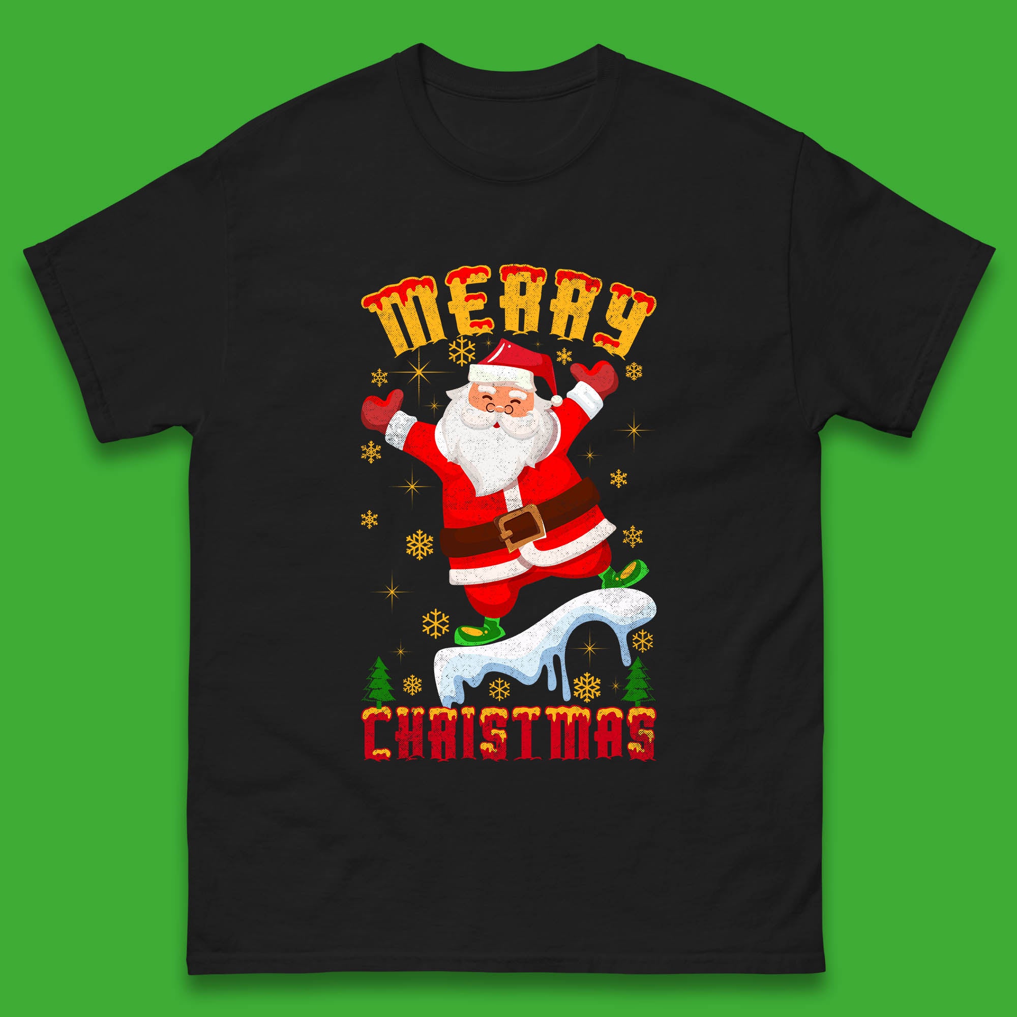 

Merry Christmas Santa Claus Mens T Shirt Womens Tops Tees Christmas Top 2XL