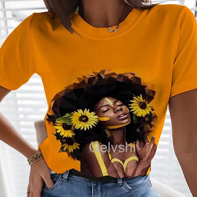 Women's T-Shirts Fashion 3d Floral Printing T Shirt Casual Tees Summer Clothing Basic Female Tops Print Oversized Pullover3171