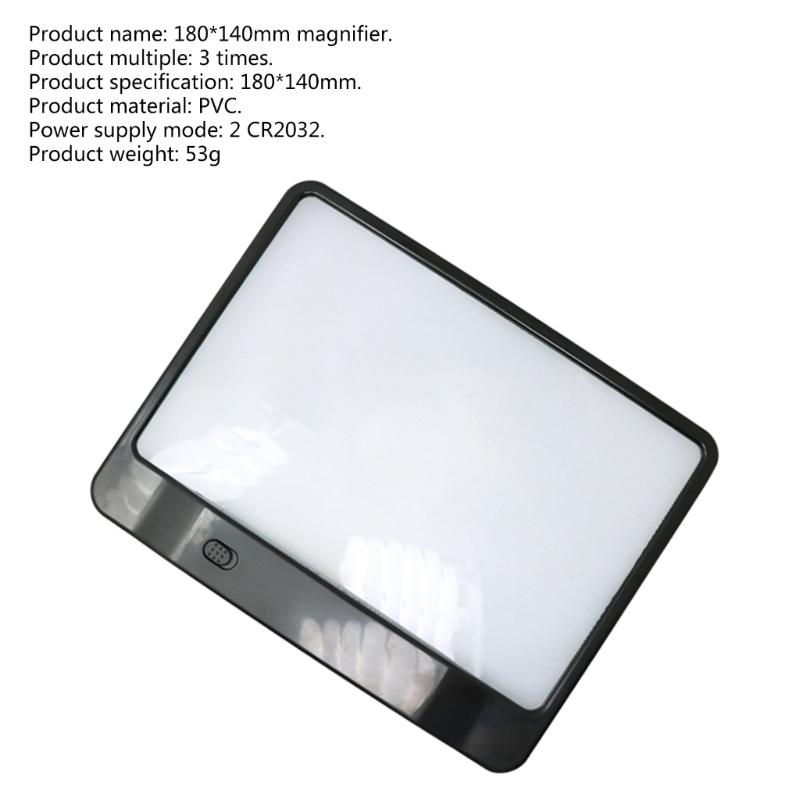 Magnifier Desktop With Led Desk Lamp Magnifying Glass Elderly Reader Brighter Viewer Screen Amplifier Reading Books
