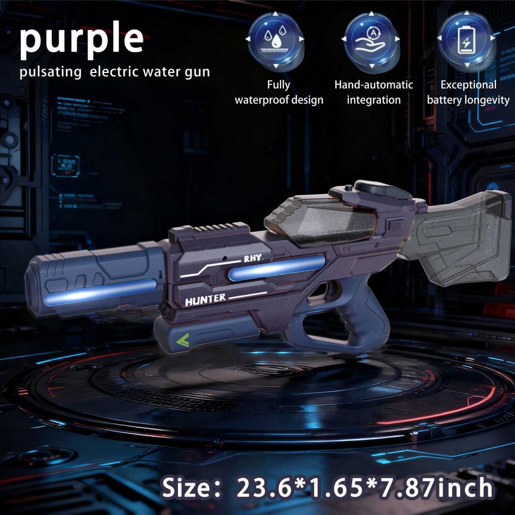 23.6in Electric Water Gun Toy High-Pressure Powerful Hand-Automatic Water Pistol Spray Blaster Beach Swimming Toys for Adult