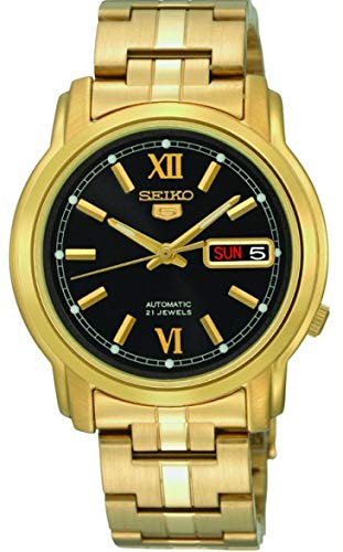 Seiko Five SNKK86K1 Automatic Analog Watch Men s Gold and Black