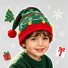 Gorro Festivo de Tricô com Pom-Pom de Papai Noel - Gorro de Natal Aconchegante para Pais e Filhos