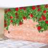 Stone Wall Flower 3D Print Tapestry Polyester Fabric Living Room Wall Decorative Art Blanket Bohemian Hippie Beach Picnic Mat