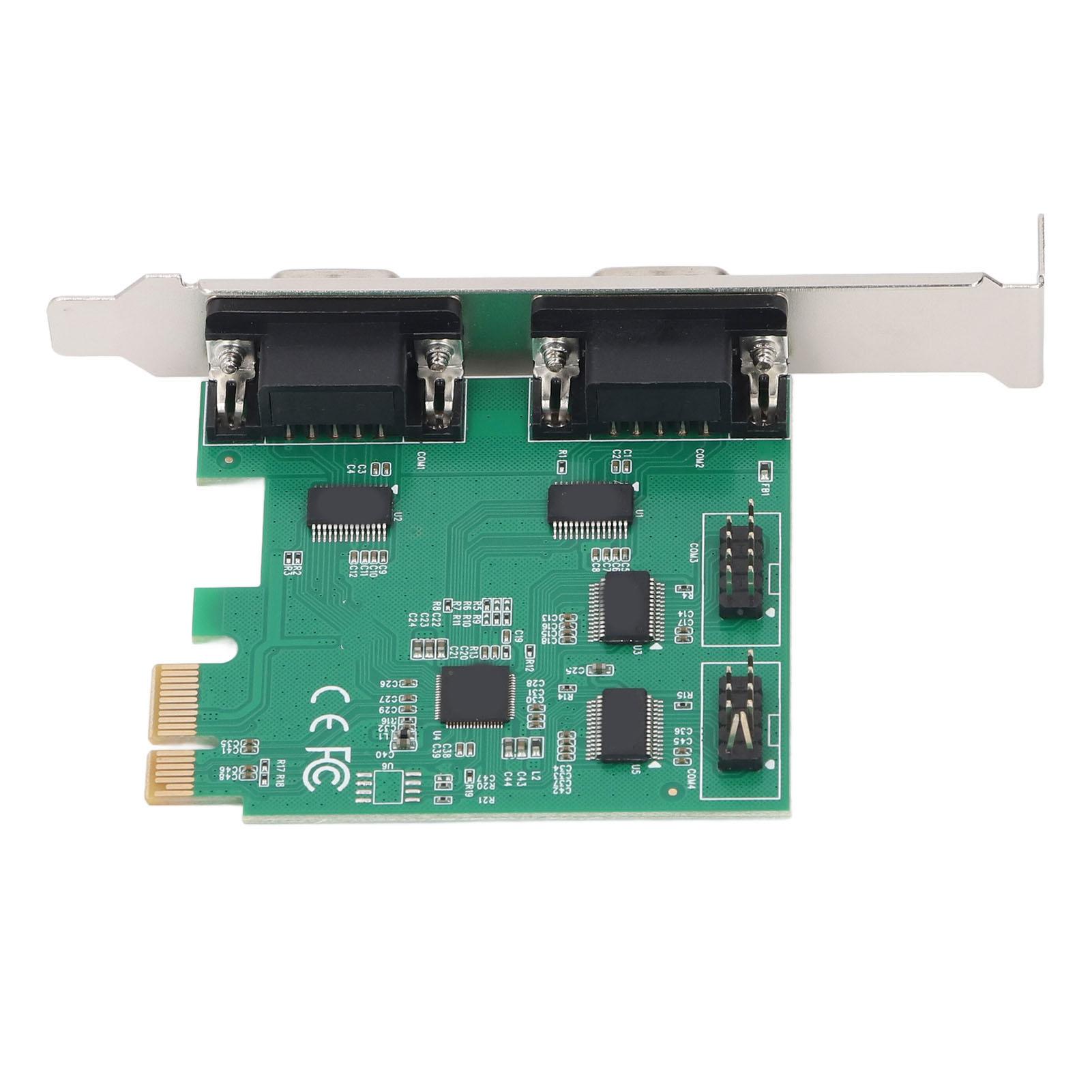 

PCIE 1X to 4 Port R232 Serial Expansion Card for AX99100 Main Control Chip DB25 to DB9 R232