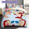 Ren & Stimpy  Pattern Bedding Quilt Set  Home Decoration  Gift (1 * duvet cover + 2 * pillowcase  without core)