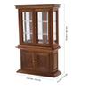 Miniature Cabinet 1:12 Scale Wooden Glass Mini House Cabinet Small Display Decorative Furniture Furniture