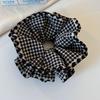 Korean Plaid Slim Waist Large Intestine Hair Tie for Women & Girls - High-End Feel Hair Accessory