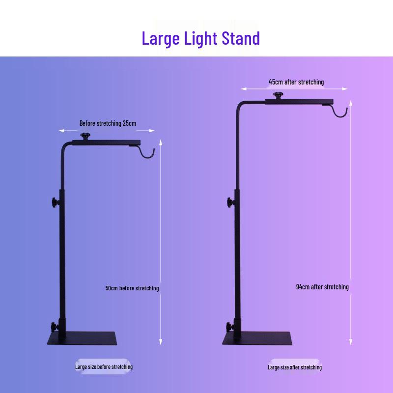 Adjustable Reptile Plant Lamp Stand with Retractable Height