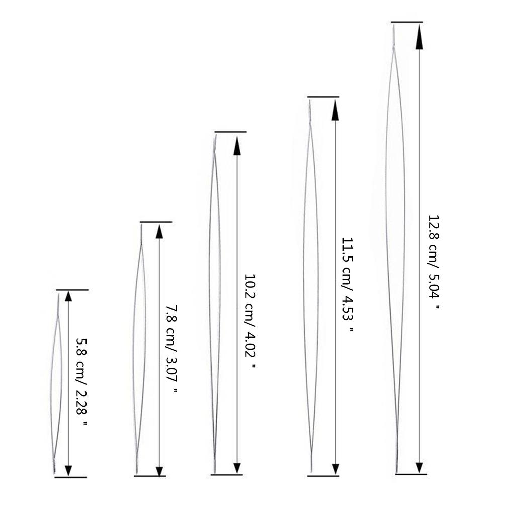 5 Piece Curved Beading Needle Set Stainless Steel Beading Tools Versatile Beaded Threading Pins Jewelry Making Supplies