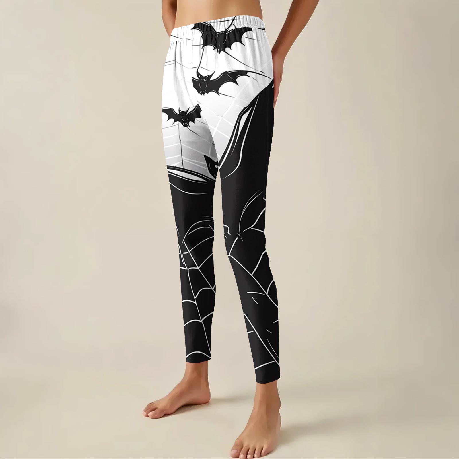 

Жіночі штани Хеллоуїн з принтом Еластичні м’які штани Повсякденні домашні спальники L чорний