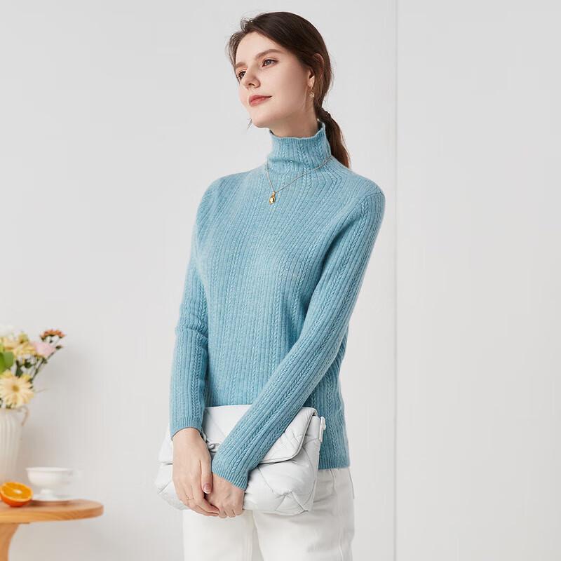 Zhaojun Women's Cashmere Turtleneck Sweater