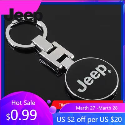 Para Jeep Chaveiro Emblema de Carro Acessórios de Chaveiro para Jeep Grand Cherokee Wrangler JK Gladiator Compass Renegade Patr