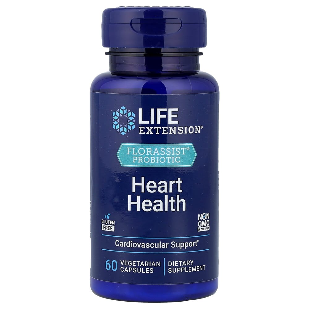 

Life Extension FLORASSIST Probiotic Heart Health 74mg Veggie Capsules, 60 Count 60 pcs - 1 ea