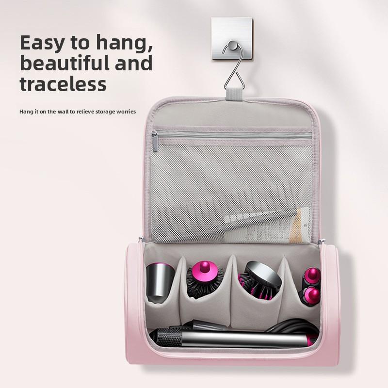 Travel Hair Dryer And Curling Iron Organizer Pu Storage Bag For Bathroom And Vacation Use