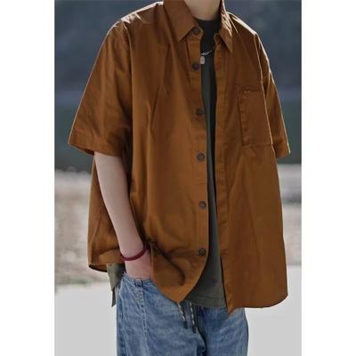 New Niche Design Short Sleeved Shirt For Men'S Summer Trend Brand Loose And Versatile Casual Shirt Korean Version Trendy Top