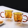250ml Glass Cup Transparent Coffee Mug Personal Bear Tea Coffee Cup  Kitchen supplies