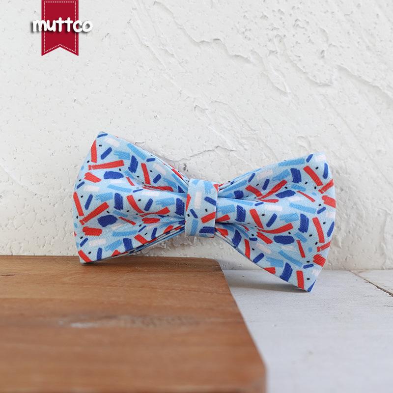 MUTTCO Double Layer Blue Jelly Dog Bow Tie UBT-124 S