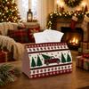 1pc Nordic Vintage Truck Tissue Box with Pine Tree - Suitable for Rolls/Facial Tissues & Single Sheets Storage, Napkin Holder for Christmas Home, Car,