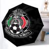 Mexico Football Art Pattern, Automatic Folding Umbrella, Portable and Foldable Design, 8 Ribs, a Christmas or Birthday Gift.