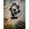 Metal Welcome Sign Hummingbird Rose Floral Wreath Metal Wall Art Front Porch Outdoor Decor