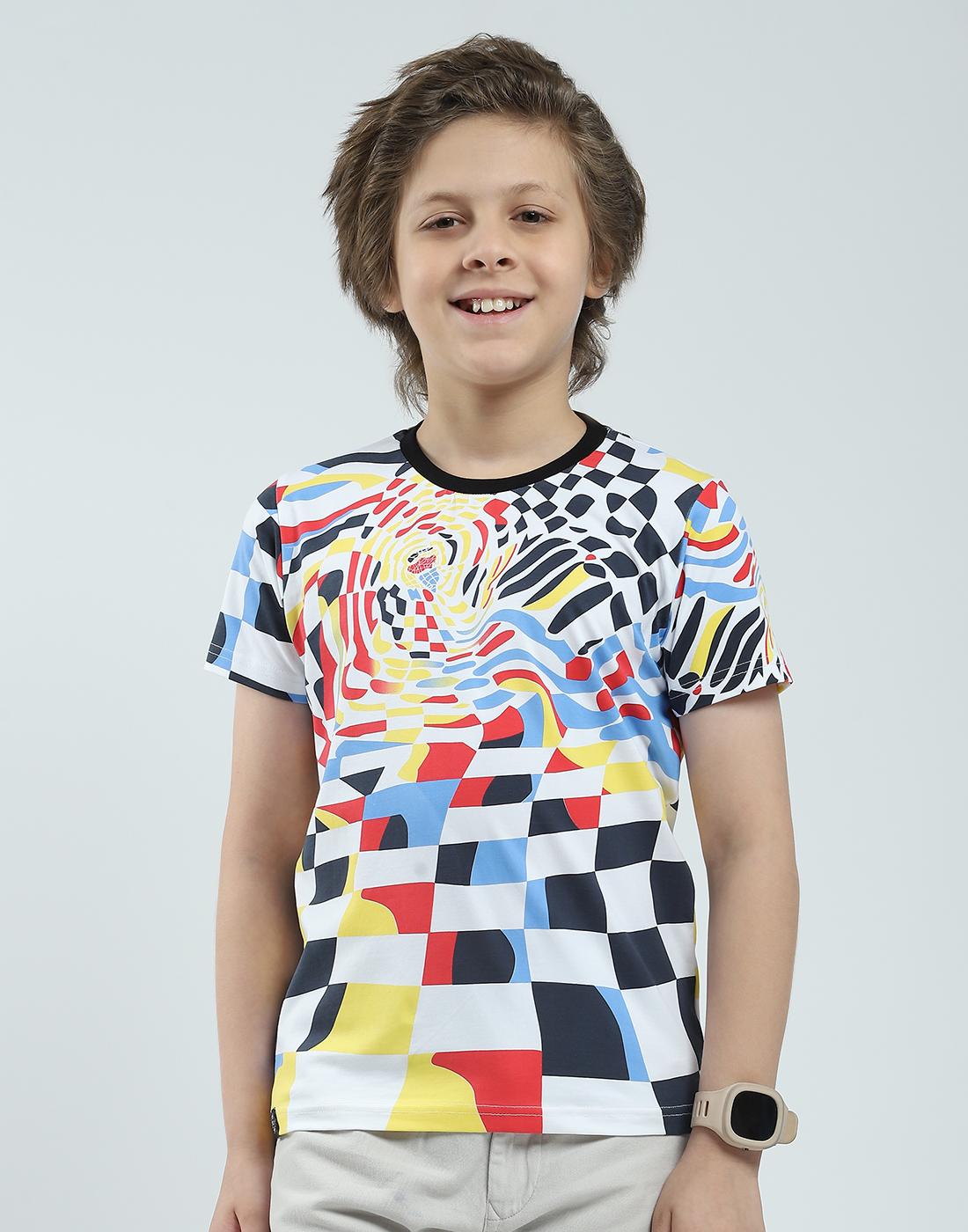 

Monte Carlo Boy s Regular Fit Printed Half Sleeve T-Shirt 11-12 Years белый