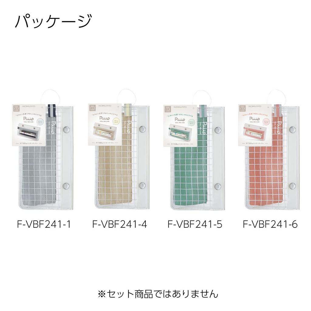 Kokuyo Slim Pencil Case with Transparent Inner Oshikatsu Peep Case, Flat, F-VBF241-1
