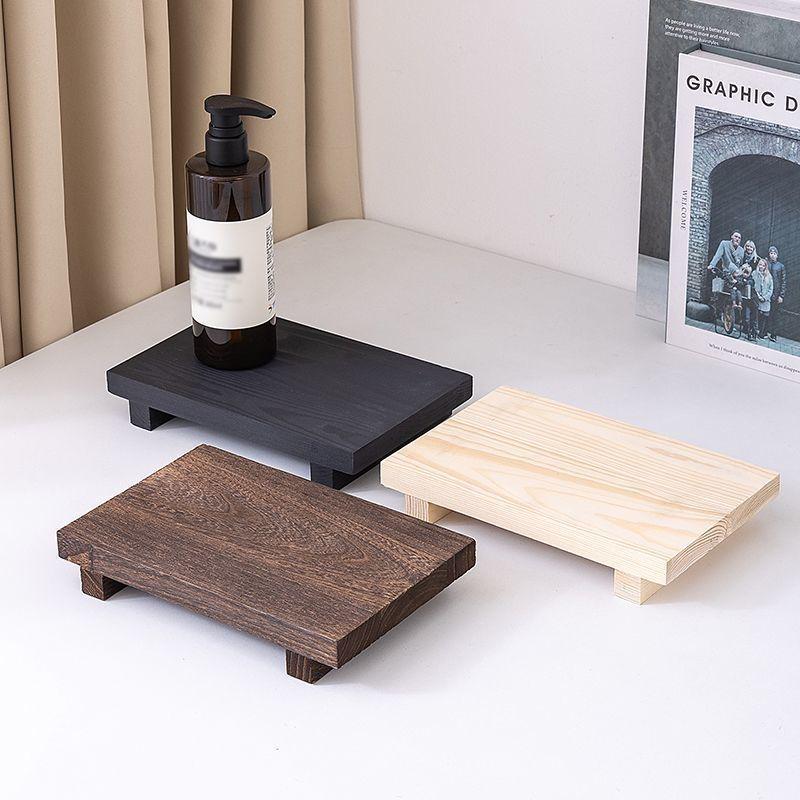 Square Wooden Tray for Decorative Displays, Photography, and Restaurant Decor
