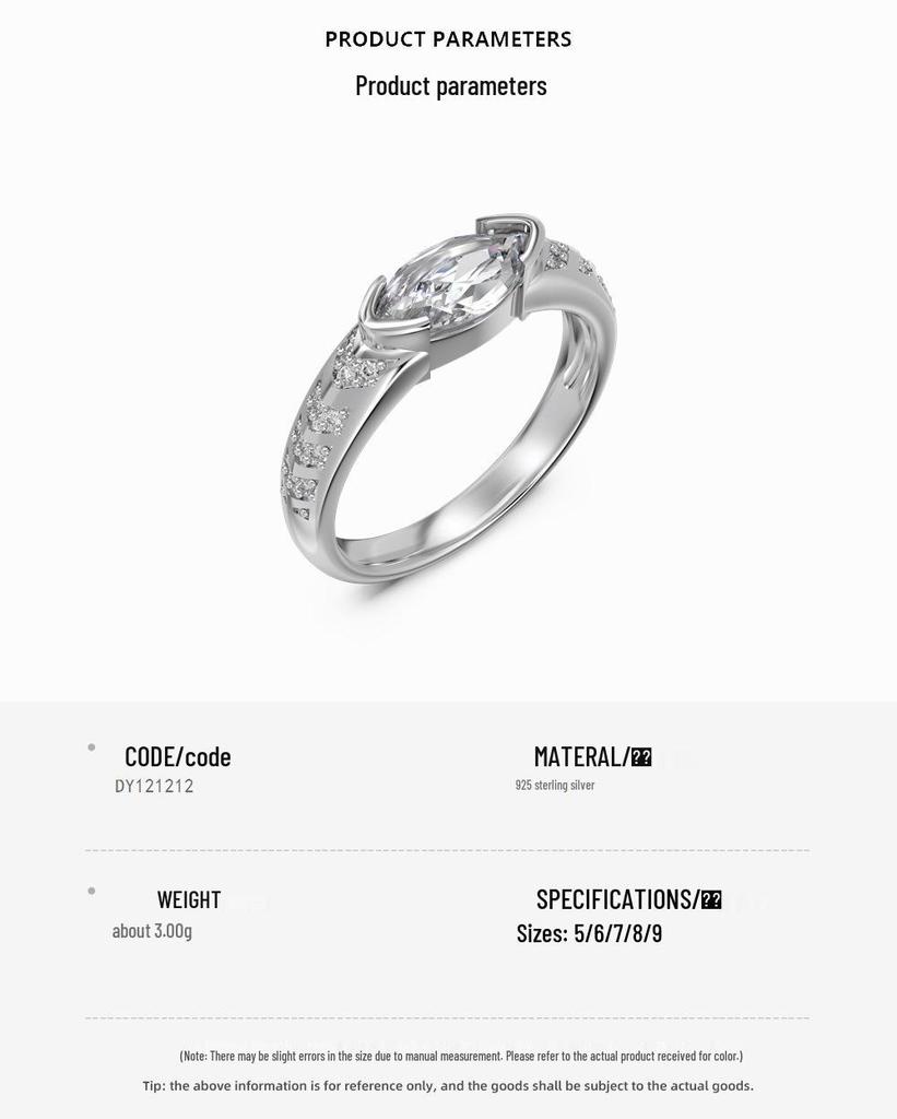 S925 Sterling Silver Bow Crown Zircon Ring - Women's Christmas Jewelry