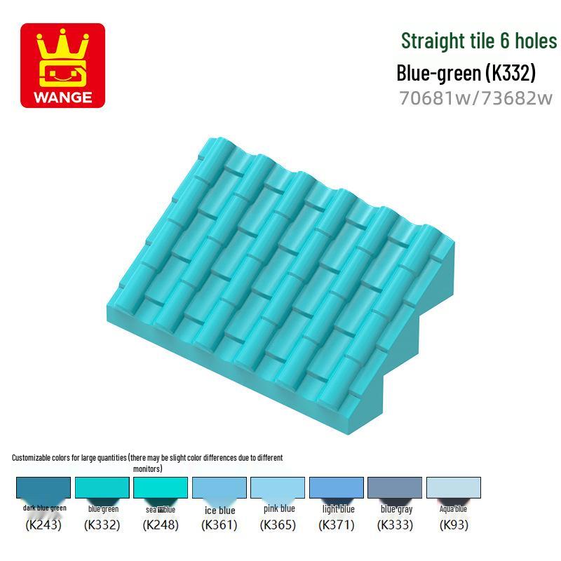 

Wange Science & Education 6-луночные плитки для строительных блоков, совместимые детали для сборки (70681W/73682W) 0.1kg (~25 pcs) тил синий