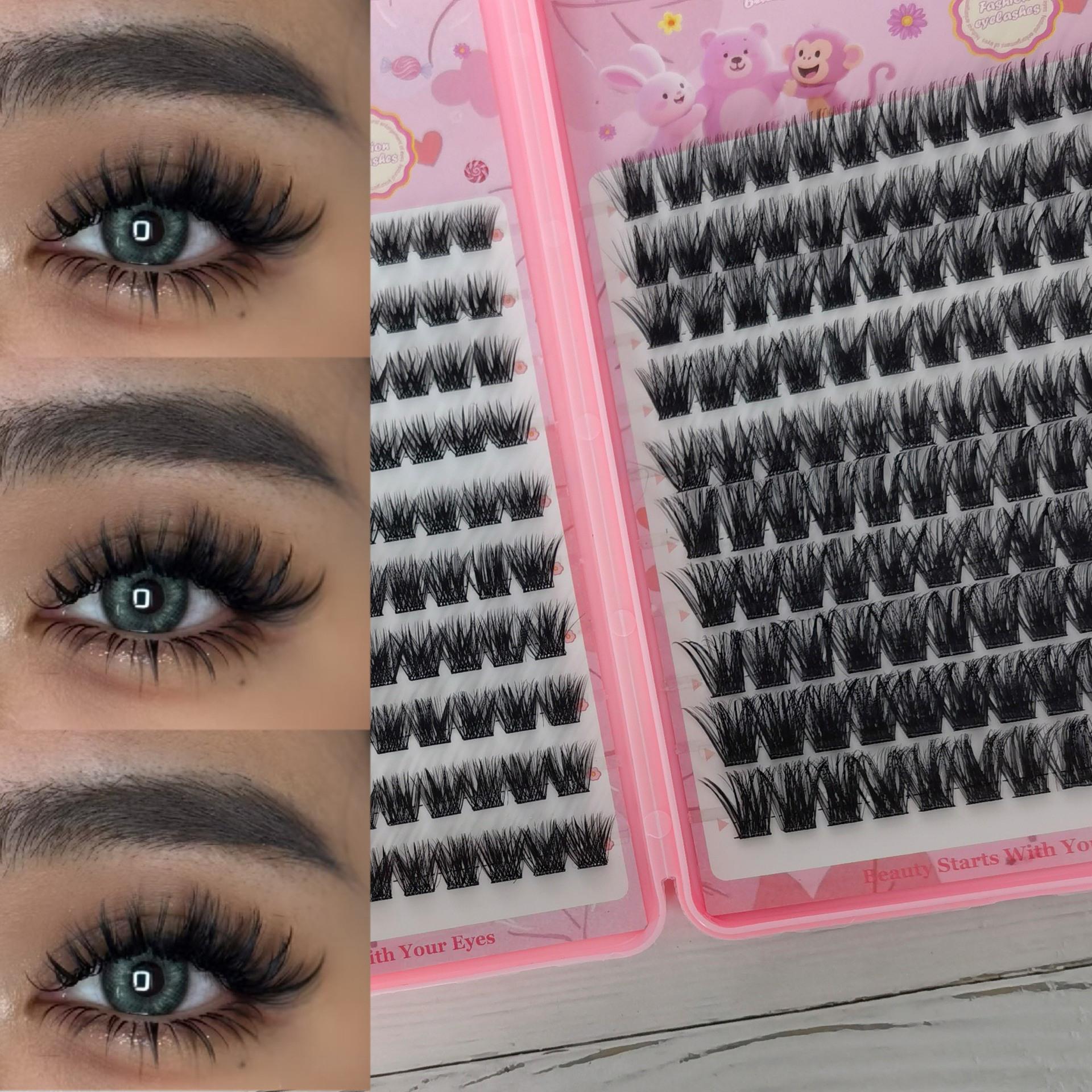 Glue-free large-capacity WM series of thick makeup comic false eyelashes are suitable for beginners, European, American, and Asian