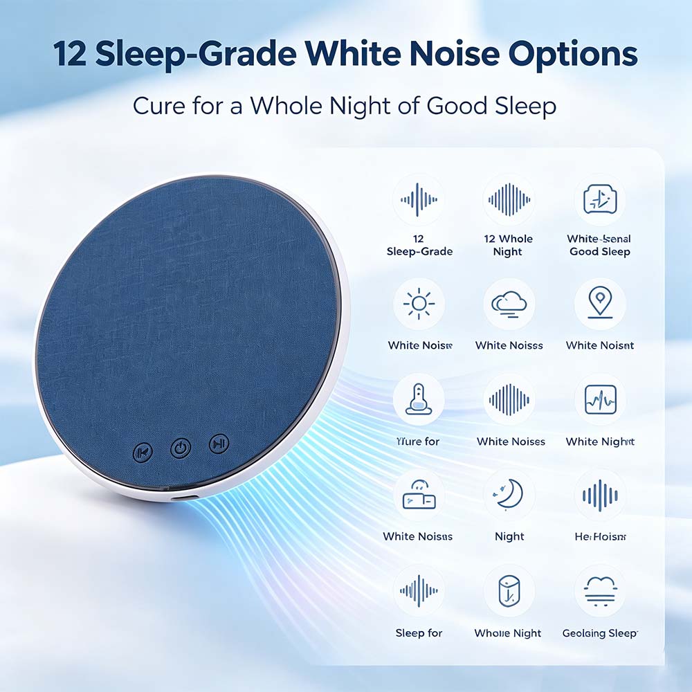 Sleep Aid White Noise Machine HiFi Stereo Sound Sound Machine Bedroom Pillow Speaker Home Use