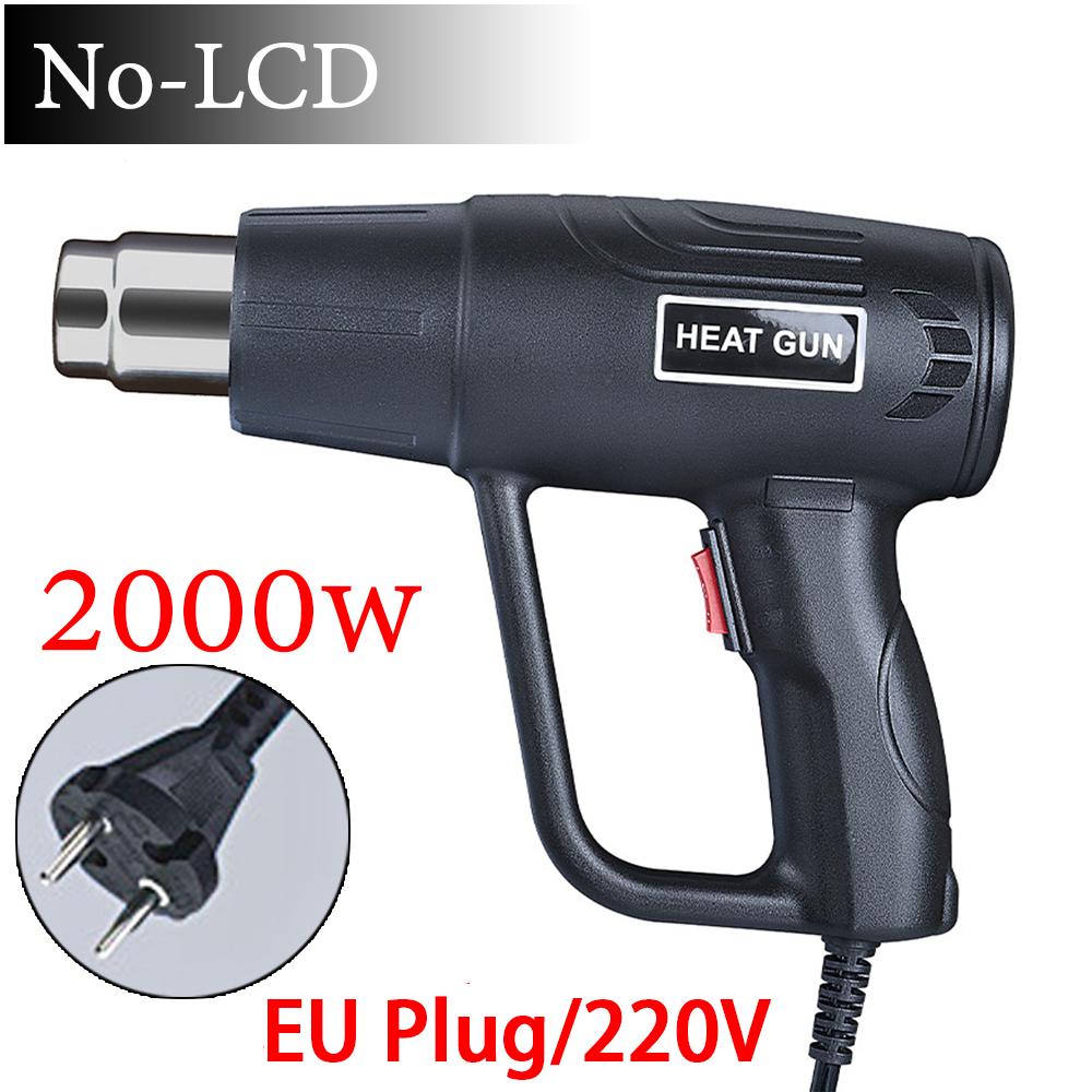 Industrial Heat Gun 1000/2000W Electric Hot Air Gun Air Dryer for Soldering Thermal Blower Car Film Shrink Wrapping Tools