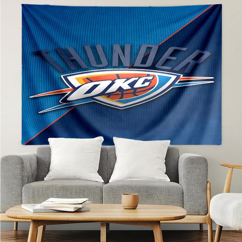 1PC Thunder Basketball Team Quick-Dry Tapestry, Unique Design Tapestry, Suitable for Bedroom,Livingroom, Playroom,Heartwarming Holiday Gifts