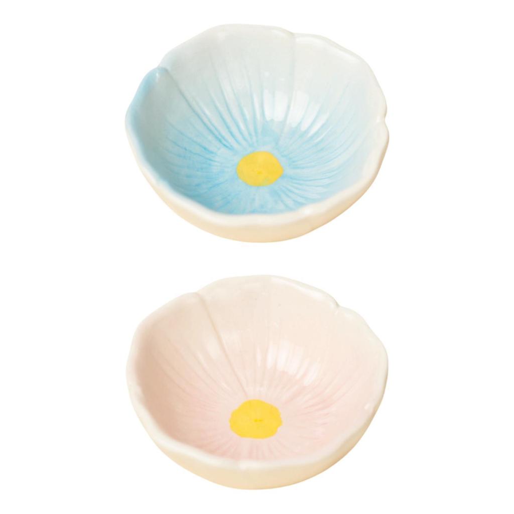 Hamster Ceramic Food Bowl Cute Floral Design Water Dish Rodent Feeder for Small Animals Gerbils Guinea Pigs Hedgehogs