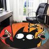 1pc Gangster Cat Office Round Area Rug, Under Office Chairs Bedroom Living Room Home Decor, Room Deco, Available In Various Sizes