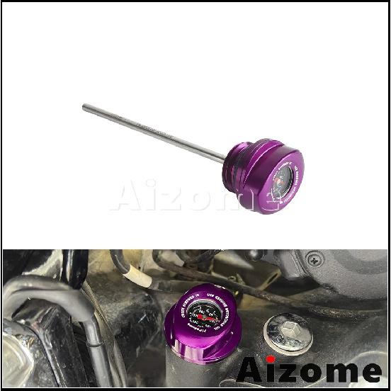 Aluminum Oil Dipstick W/ Temperature Gauge Motorcycle Oil Plug Temp Gauge For Harley Touring Road Street Glide FLHXSE FLTRXSE