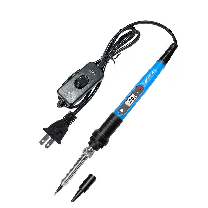 80W Elektrisches Lötkolben-Set mit LED-Anzeige & Einstellbarer Temperatur für Haushaltsreparaturen