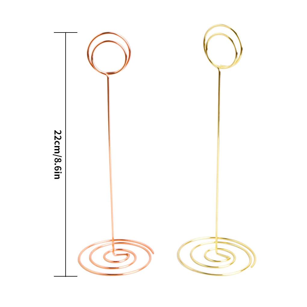 20pcs Table Number Holder Round Table Stand Wedding Card Stand Paper Favor Clip