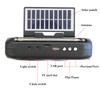 Mini Portable FM AM SW Radio Solar Charging Emergency Radios Receiver Wilress Bluetooth Speaker with Clock Support U Disk TF Car