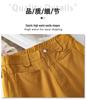 Women's Summer White High-Waist Wide-Leg Jeans: New Arrival Casual Washed Cotton Slim Fit Straight Leg Pants.