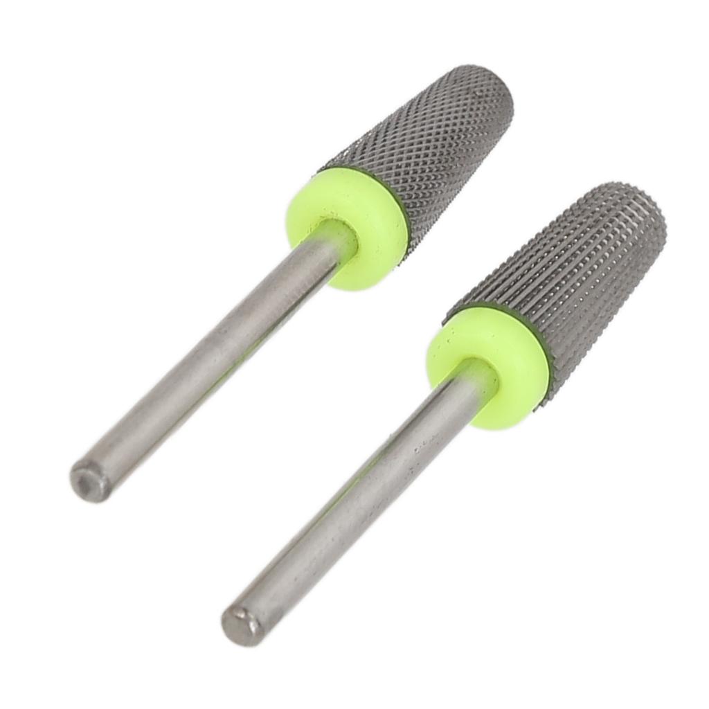 2pcs Tapered Barrel Nail Drill Bit Tungsten Steel Fast Remove Manicure Tool Nail Polish Bit for Acrylic Hard Gel