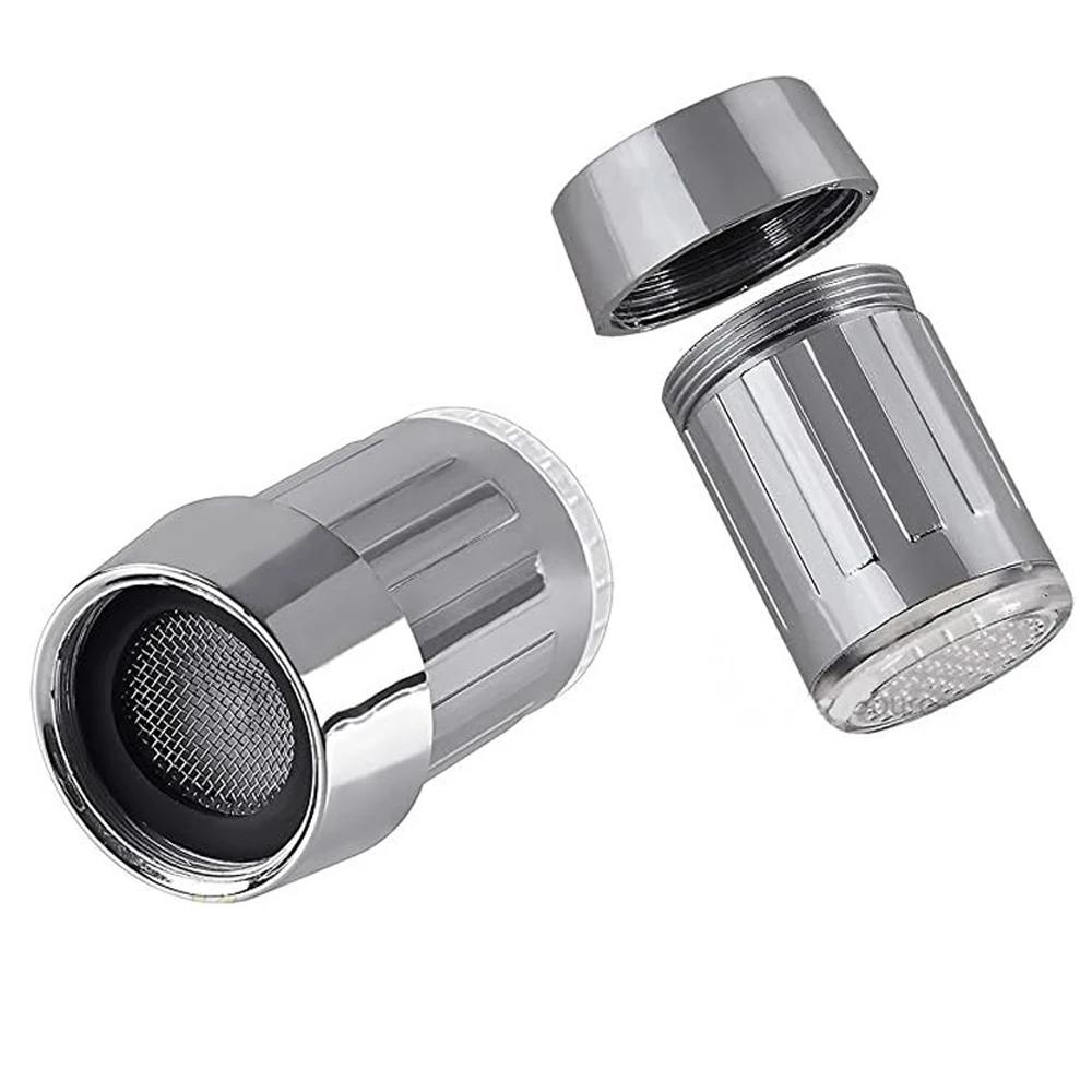 LED Faucet Head Glow Water Saving Stream Light Faucet Aerator Tap Nozzle for Kitchen Bathroom 7-Color Change Automatically